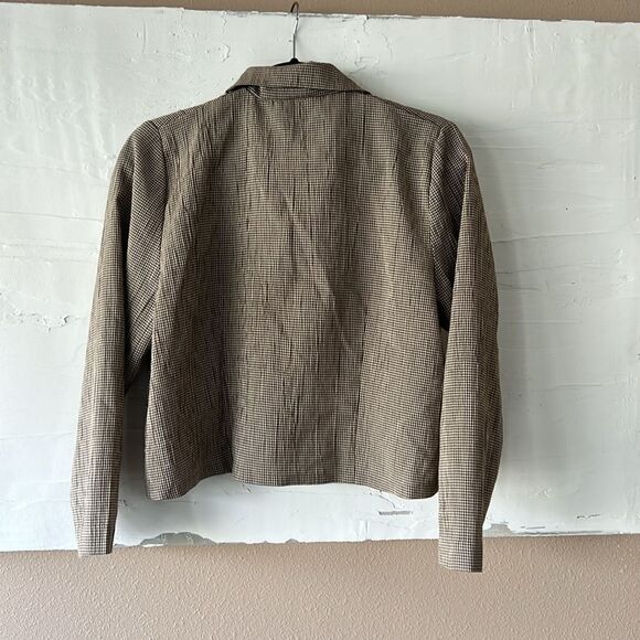 Vintage 90s/Y2K houndstooth pattern shirt jacket size medium blazer - Picture 4 of 4